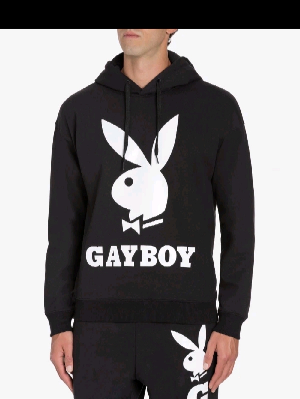 Moschino Couture Rare Playboy Gayboy Hoodie Sz It 50fits Us L+Pants It 52 Us L